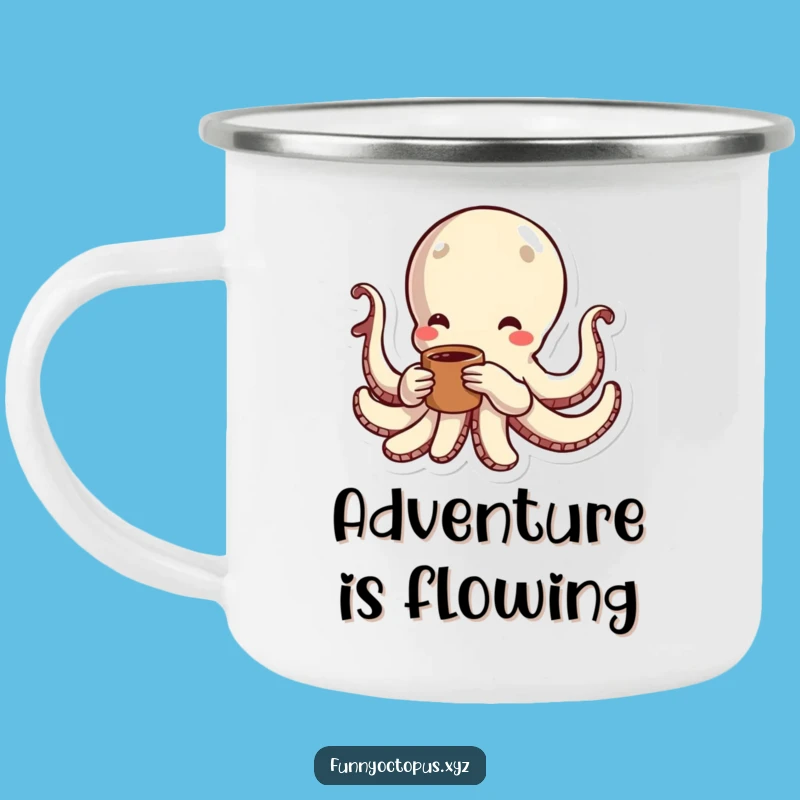 Funny Octopus Camping Mug: Energetic Swimmer, Adventure Fun, Perfect Gift!
