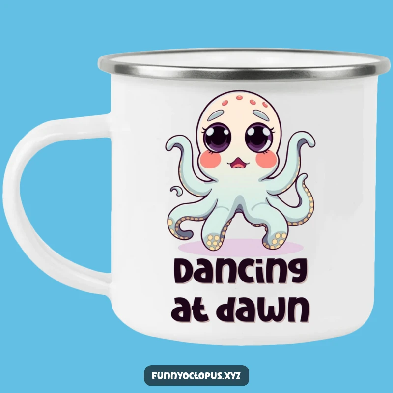 Funny Surprised Octopus Camping Mug - Shocking Adventures