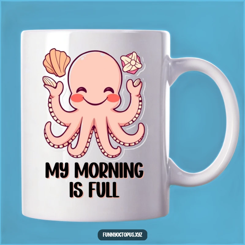 Funny Octopus Mug: Happy Juggler, Seashell Fun, Perfect Gift!