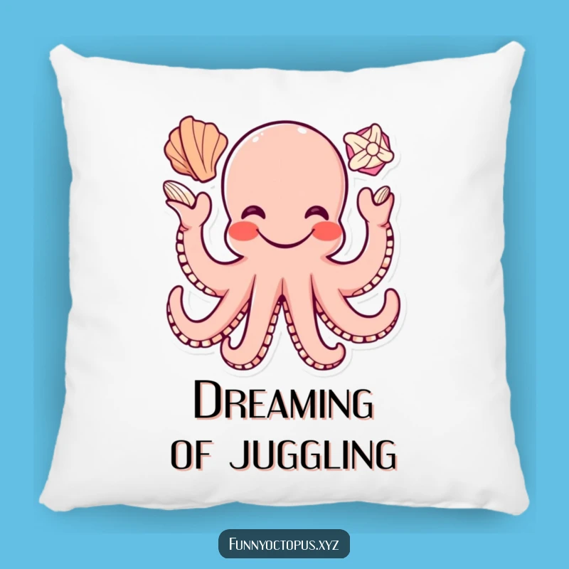 Funny Octopus Pillow: Cuddle Your Juggler, Seashell Comfort, Sweet Gift!