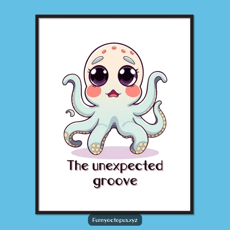 Funny Surprised Octopus Digital Art - Shocking Dance Moves