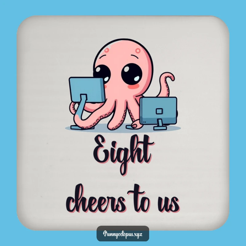 Funny Octopus Drink Coaster: Protect Surfaces with Waving Tentacles, Unique Gift!