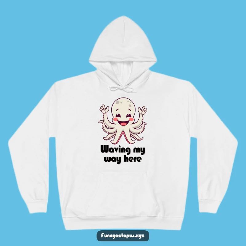 Funny Octopus Hoodie - Cozy Waving Arms For Cold Days