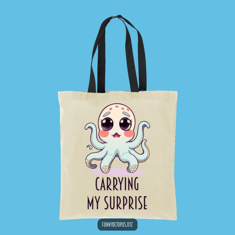 Funny Surprised Octopus Tote Bag - Dance Your Way