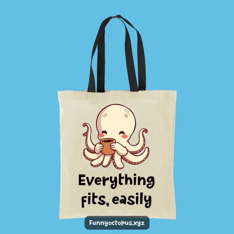 Funny Octopus Tote Bag: Carry with Energy, Playful Swimmer, Great Gift!