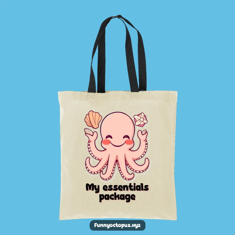 Funny Octopus Tote Bag: Carry Your Treasures with a Happy Juggler, Great Gift!
