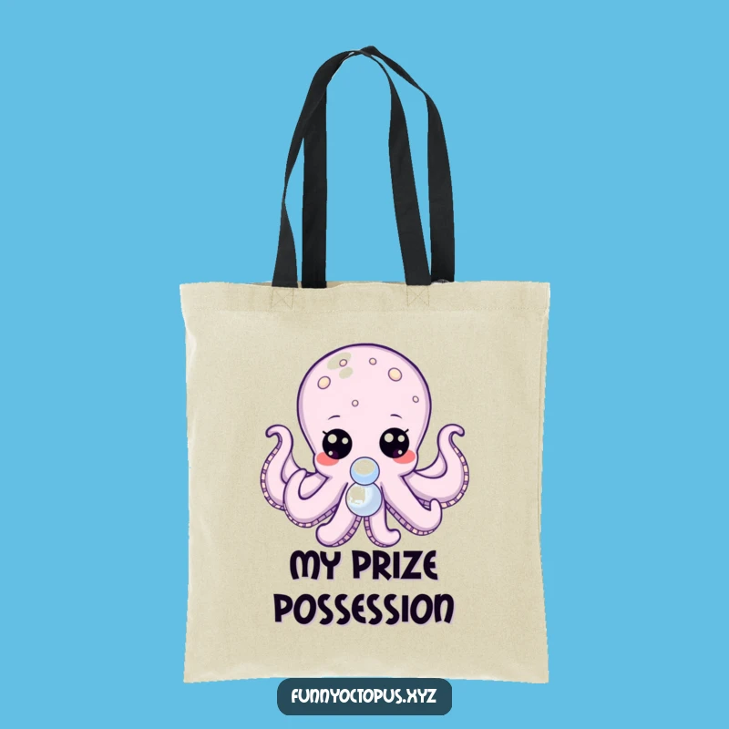 Funny Octopus Tote Bag: Carry Your Finds, Pearl Hunter, Great Gift!